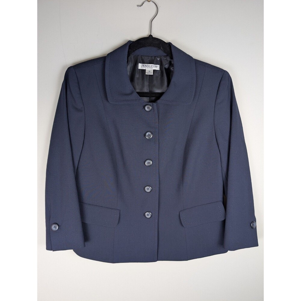 Pendleton Virgin Wool Button Up Blazer Women's 10… - image 1